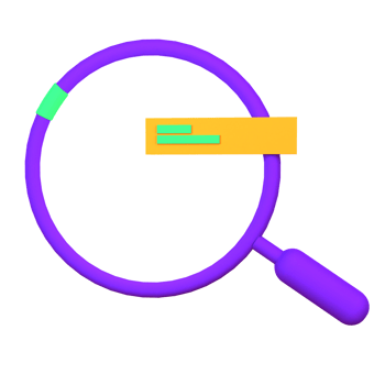 3d illustration search object. png