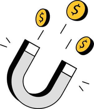 Attract money Illustration vector