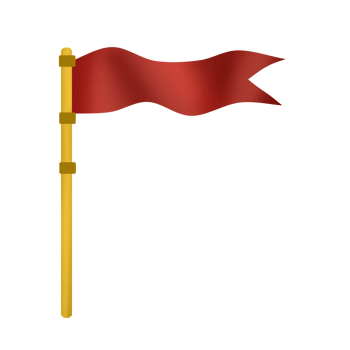 Goal red flag icon png