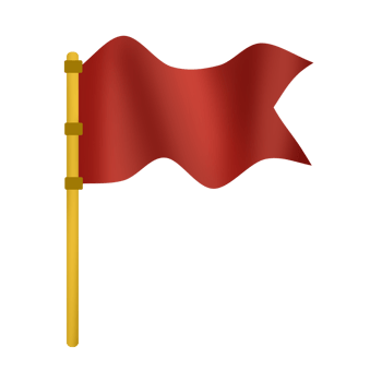 Goal red flag icon png