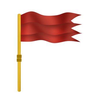 Goal red flag icon png
