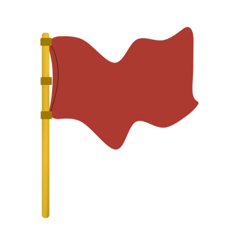 Goal red flag icon png