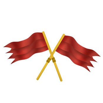 Goal red flag icon png