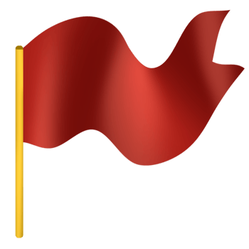 Goal red flag icon png