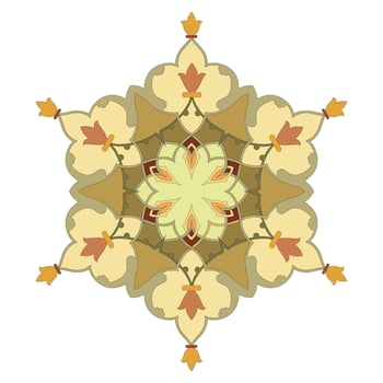 mandala floral ornament with various colors vector