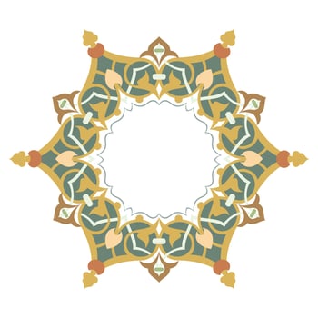 mandala floral ornament with various colors vector
