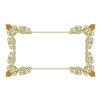 classic frame with floral ornament vector