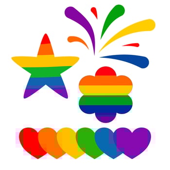rainbow design item vector