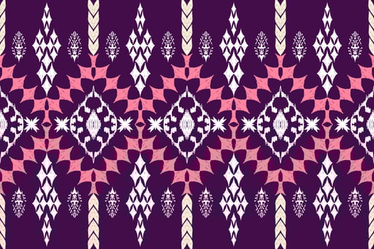Ethnic Figure aztec embroidery style. Geometric ikat oriental traditional art pattern.Design for ethnic background,wallpaper,fashion,clothing,wrapping,fabric,element,sarong,graphic,vector illustration vector