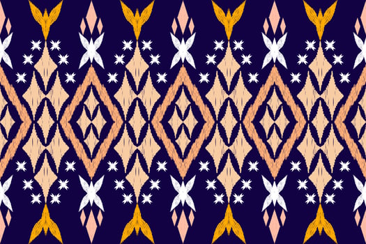 Ethnic Figure aztec embroidery style. Geometric ikat oriental traditional art pattern.Design for ethnic background,wallpaper,fashion,clothing,wrapping,fabric,element,sarong,graphic,vector illustration vector