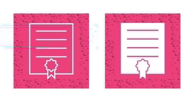 Certificate Vector Icon