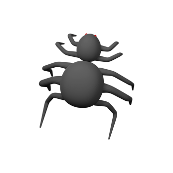 3D Render of Spider Element On White Background. png