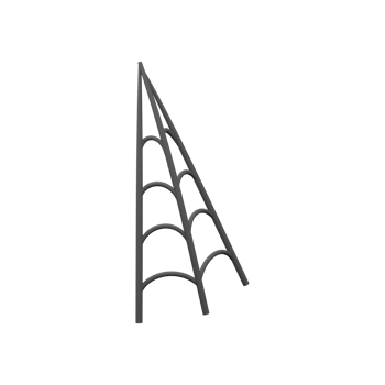 3D Render of Spiderweb Element On White Background. png