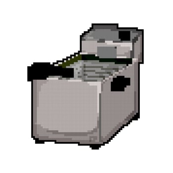 healthy fryer air game pixel art vector illustration