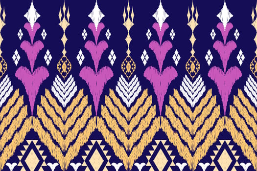 Ethnic Figure aztec embroidery style. Geometric ikat oriental traditional art pattern.Design for ethnic background,wallpaper,fashion,clothing,wrapping,fabric,element,sarong,graphic,vector illustration vector