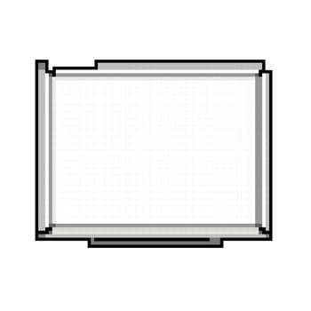 business whiteboard school game pixel art vector illustration