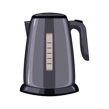 tea electric kettle cartoon vector illustration
