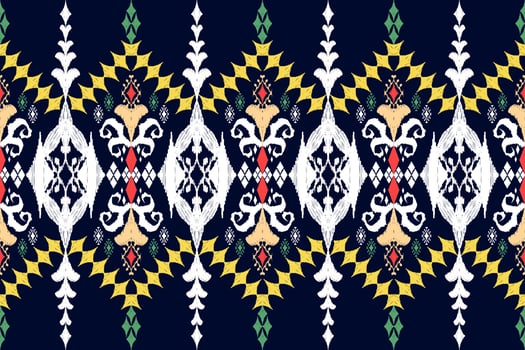 Ethnic Figure aztec embroidery style. Geometric ikat oriental traditional art pattern.Design for ethnic background,wallpaper,fashion,clothing,wrapping,fabric,element,sarong,graphic,vector illustration vector