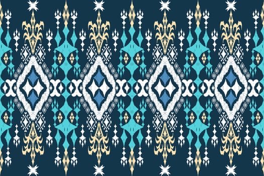 Ethnic Figure aztec embroidery style. Geometric ikat oriental traditional art pattern.Design for ethnic background,wallpaper,fashion,clothing,wrapping,fabric,element,sarong,graphic,vector illustration vector