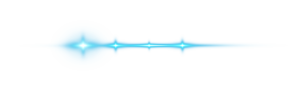 Blue horizontal lens flares. Laser beams, horizontal light rays. Beautiful light flares. Glowing streaks on transparent background. Glowing stripes. Luminous abstract sparkling. Laser beams. png
