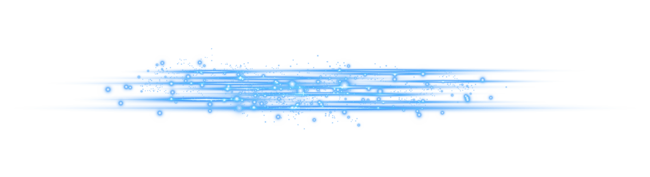 Blue horizontal lens flares. Laser beams, horizontal light rays. Beautiful light flares. Glowing streaks on transparent background. Glowing stripes. Luminous abstract sparkling. Laser beams. png