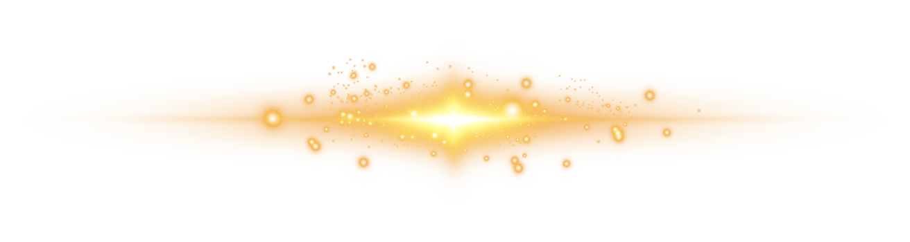 Yellow horizontal lens flares. Laser beams, horizontal light rays. Laser beams. Sparks and stars. PNG. png