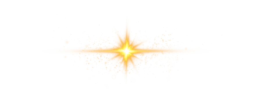 Yellow horizontal lens flares. Laser beams, horizontal light rays. Laser beams. Sparks and stars. PNG. png