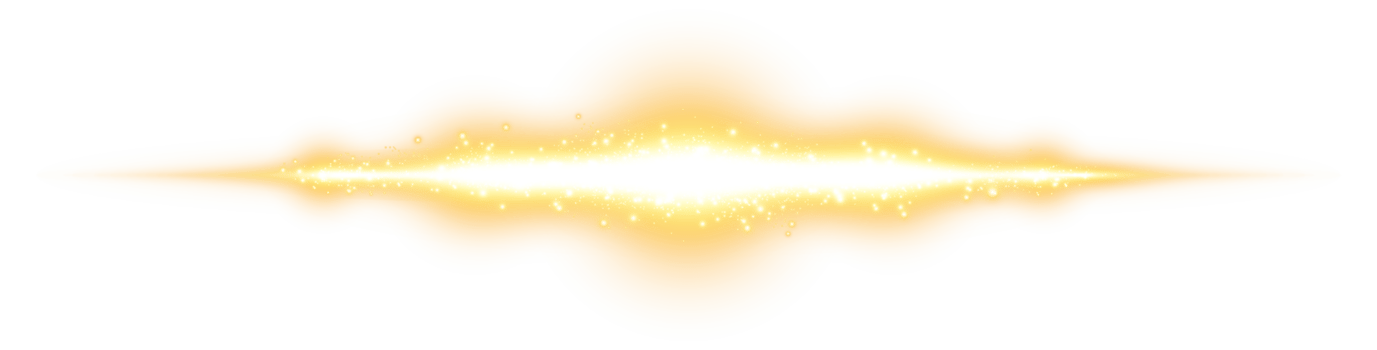 Yellow horizontal lens flares. Laser beams, horizontal light rays. Laser beams. Sparks and stars. PNG. png
