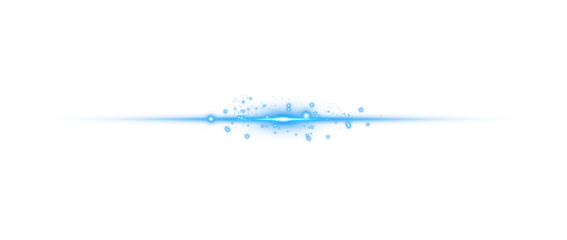 Blue horizontal lens flares. Laser beams, horizontal light rays. Beautiful light flares. Glowing streaks on transparent background. Glowing stripes. Laser beams. Sparks and stars. PNG. png