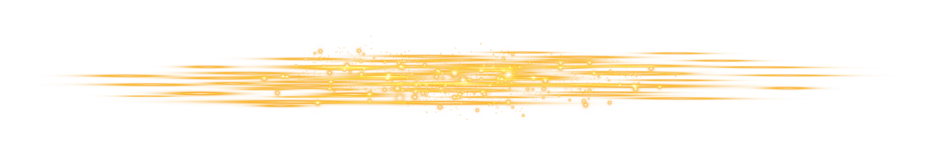 Yellow horizontal lens flares. Laser beams, horizontal light rays. Laser beams. Sparks and stars. PNG. png