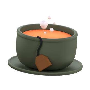Hot Tea Drink 3d Icon png