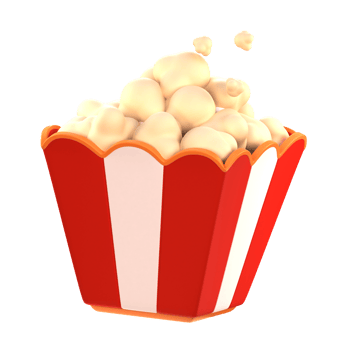 Popcorn Bucket 3d Icon png