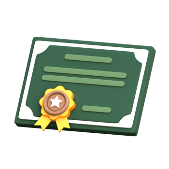 Certificate 3d Icon png