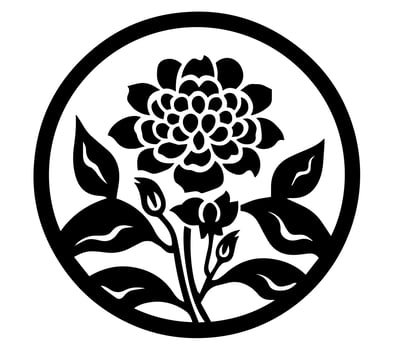 Flora flower vector icon tattoo