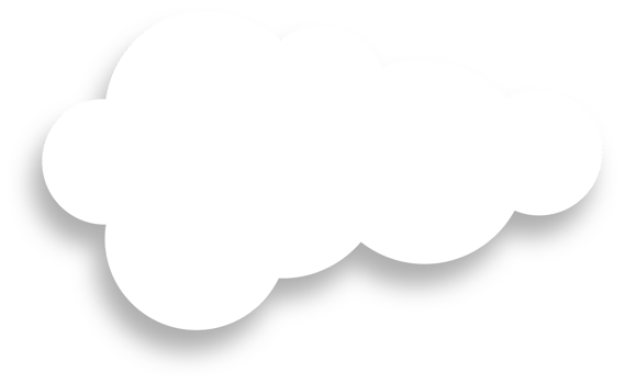 White Cloud with Shadow Design Element png