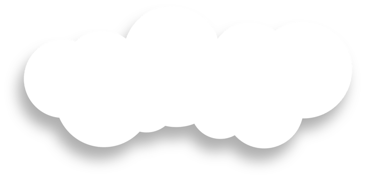 White Cloud with Shadow Design Element png