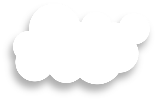 White Cloud with Shadow Design Element png