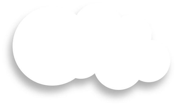 White Cloud with Shadow Design Element png