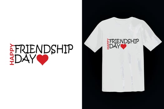 typography t shirt design for friendship day. friendship day wear design. trendy unique stylish ready to print apparel design vector