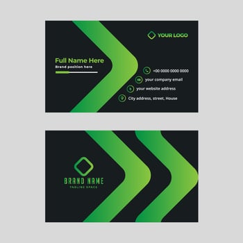 clean style modern business card design template vector