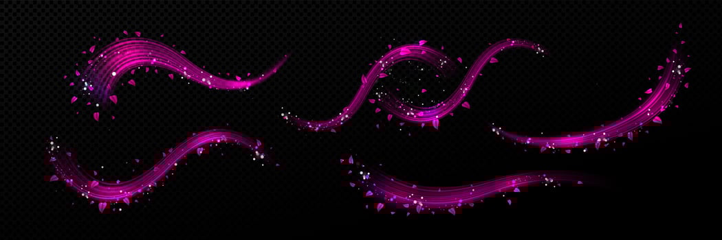 Pink magic glitter light fragrance flow effect vector