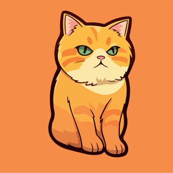 Cat Cute Chibi Kawai Funny Vector Illustration eps 10