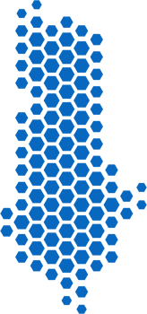hexagon shape of albania map. png