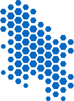 hexagon shape of serbia map. png