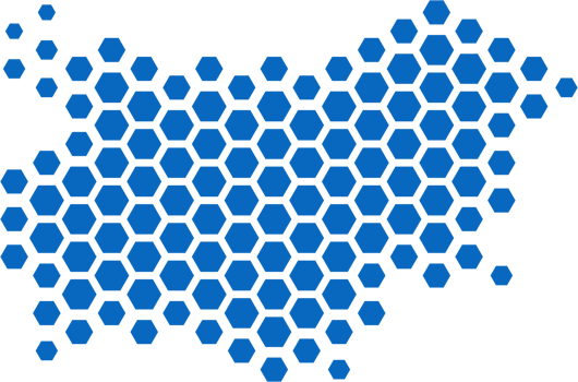 hexagon shape of bulgaria map. png