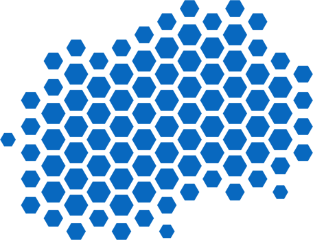 hexagon shape of north macedonia map. png