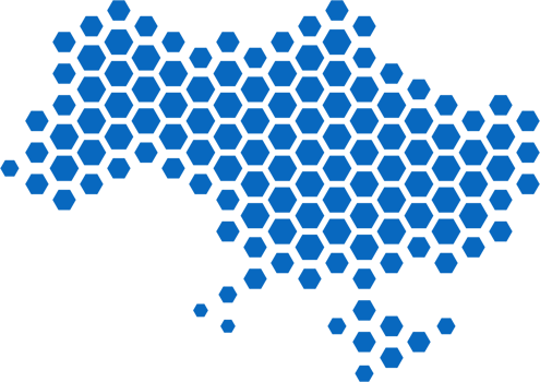 hexagon shape of ukraine map. png