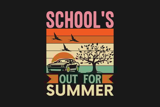 school's out for summer vector