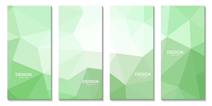 abstract brochures geometric green gradient with triangles pattern modern background for business vector