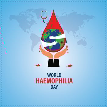 World Haemophilia Day 17th April Medical Banner Template. International Awareness Concept With World Haemophilia Day. vector illustration
